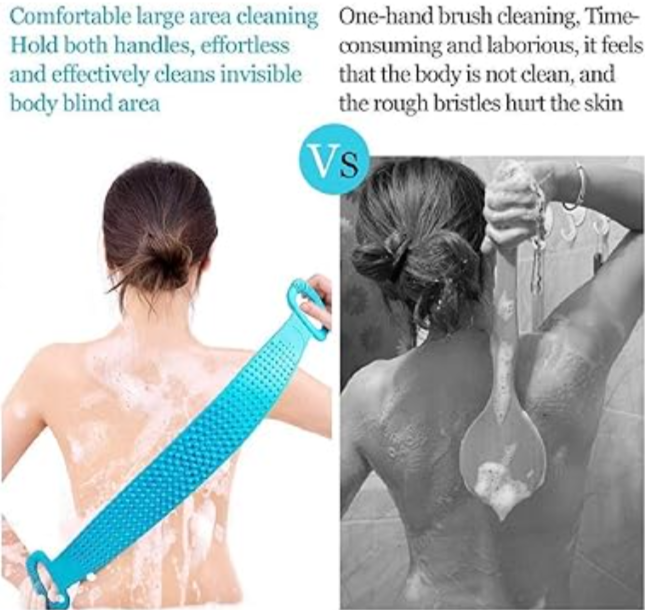 Silicone Body Back Scrubber β Dual-Sided for Deep Cleaning