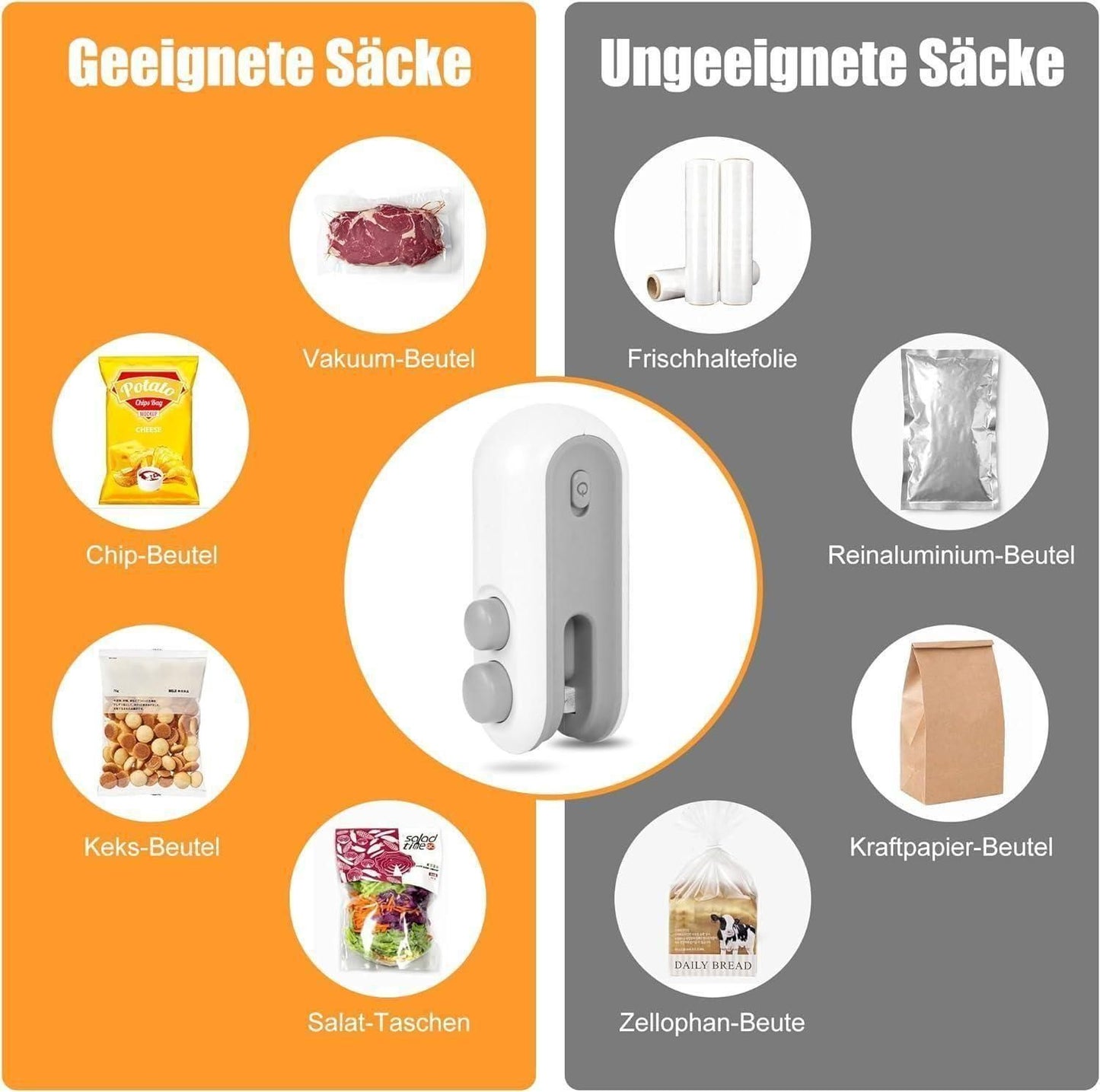 ✅ Seal Any Bag in Seconds! | 2-in-1 Mini Heat Sealer + Cutter 🔥